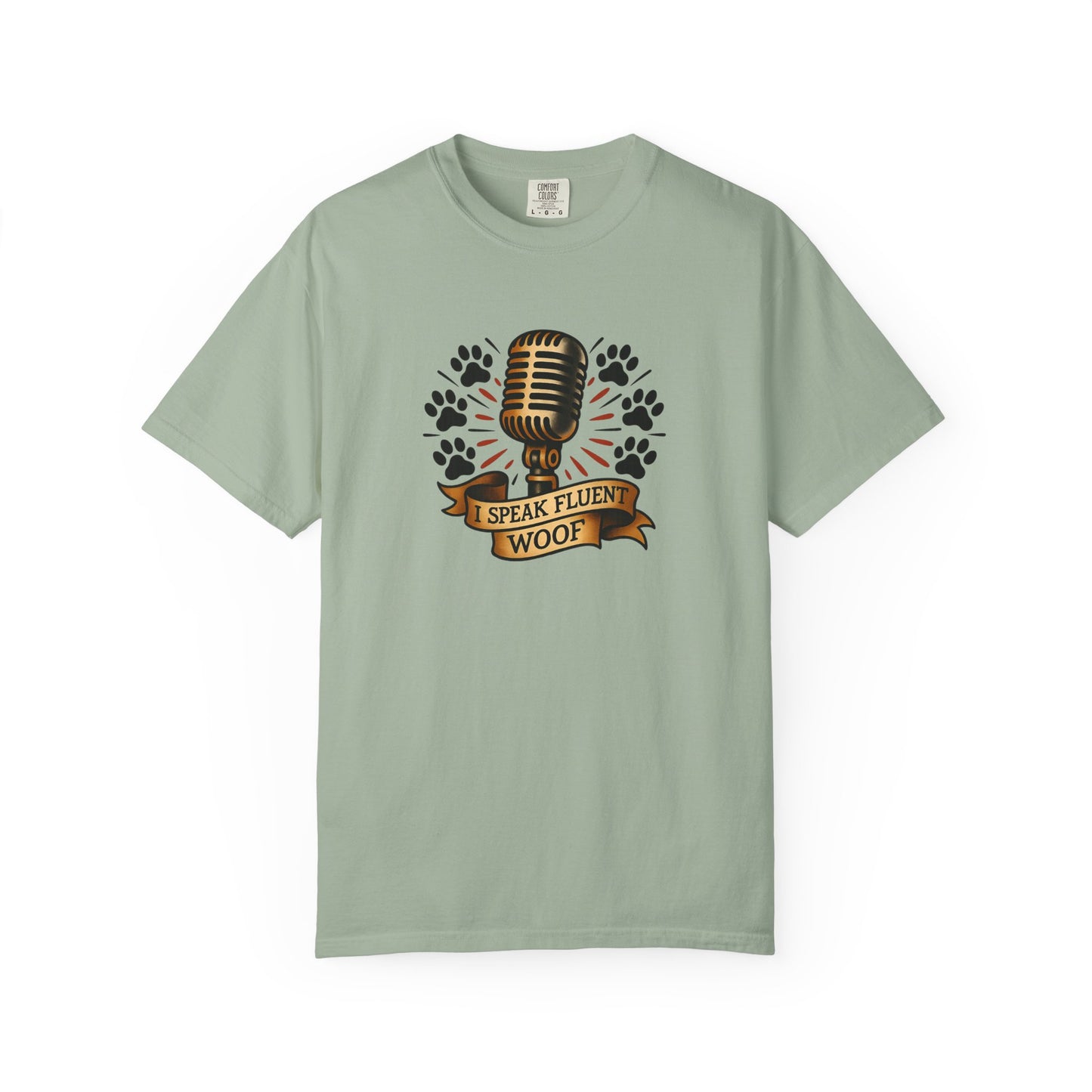Fluent Woof T-Shirt - Funny Dog Lover Tee