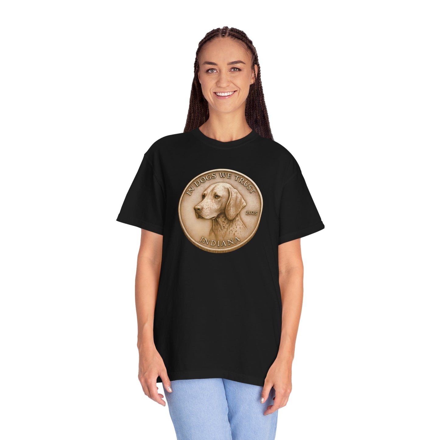 Indiana State Coin T-Shirt Collection - Proud Dog Breed Illustrations