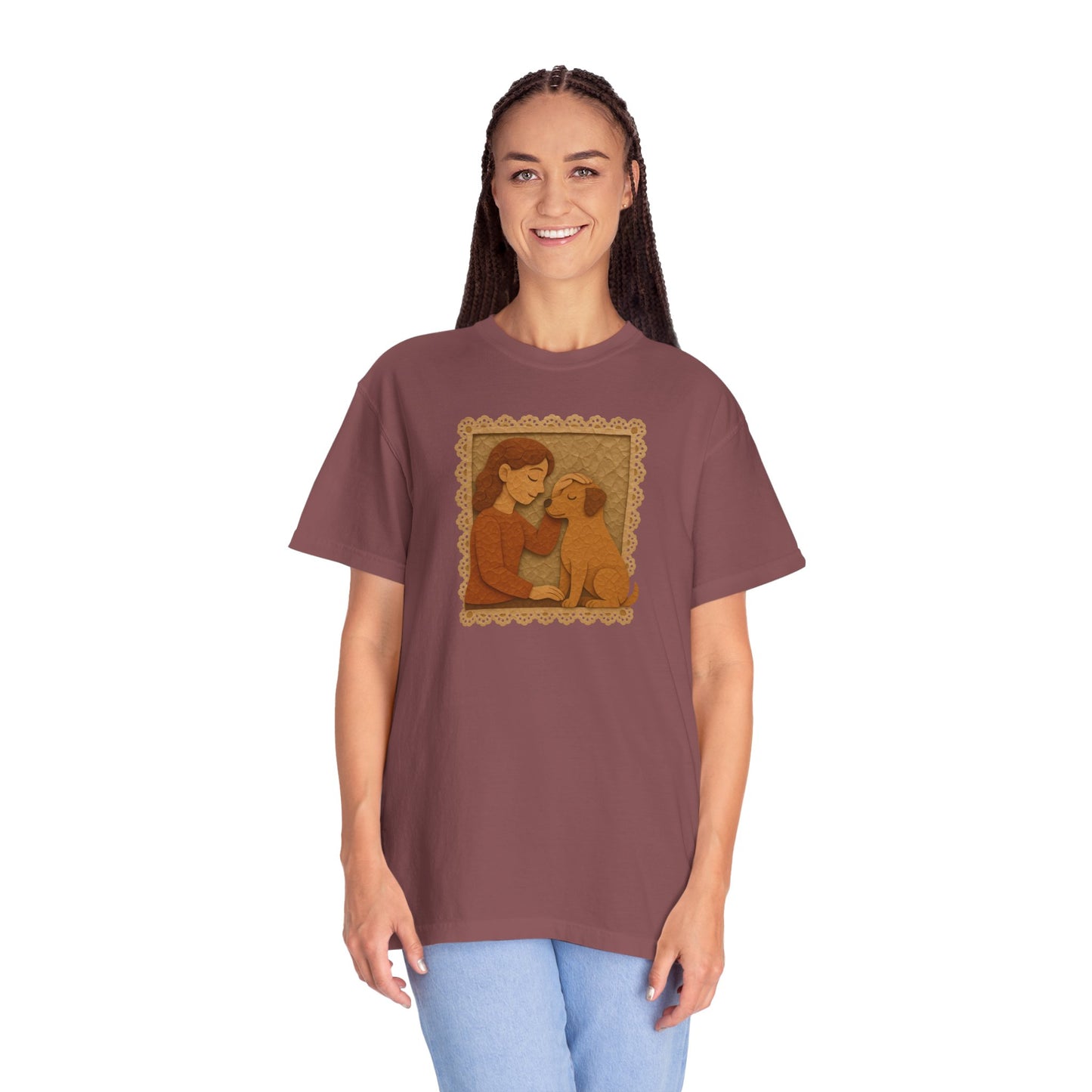 Dog Mom T-shirt - Unisex Garment-Dyed Tee for Dog Lovers