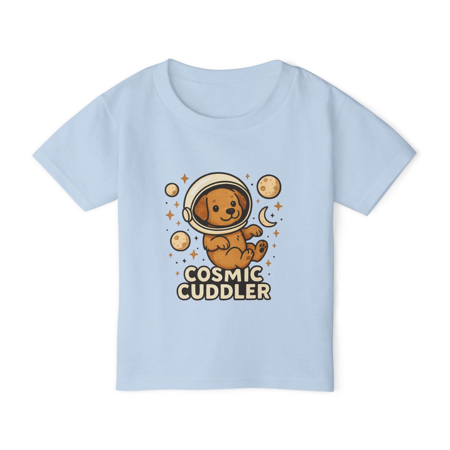 Cosmic Cuddler Toddler T-shirt | Cute Baby Tee, Toddler Space Shirt, Dog Lover Gift, Kids Astronaut Tee, Birthday Outfit