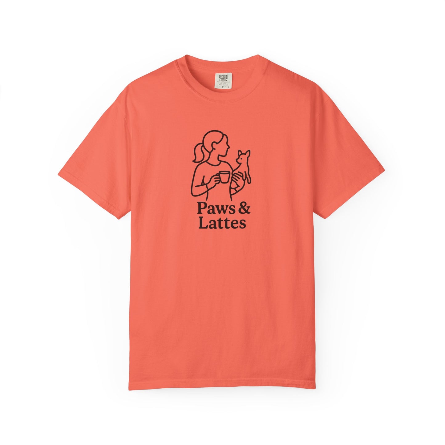 Paws & Lattes Unisex Garment-Dyed T-Shirt, Cute Pet Lover Tee, Coffee Lover Shirt, Animal Adoption Gift, Birthday Gift for Dog Lovers, [...]