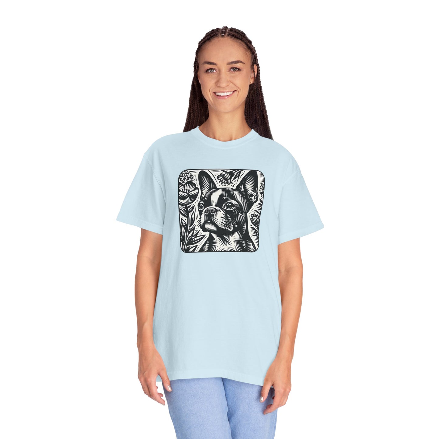 Vintage French Bulldog T-Shirt - Unisex Garment-Dyed Tee