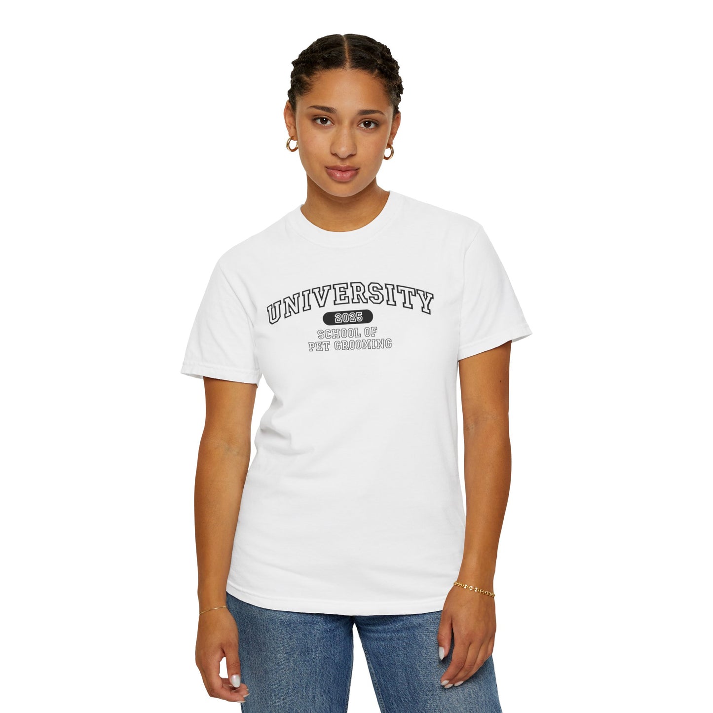 University School of Pet Grooming Unisex Garment-Dyed T-Shirt - University Style