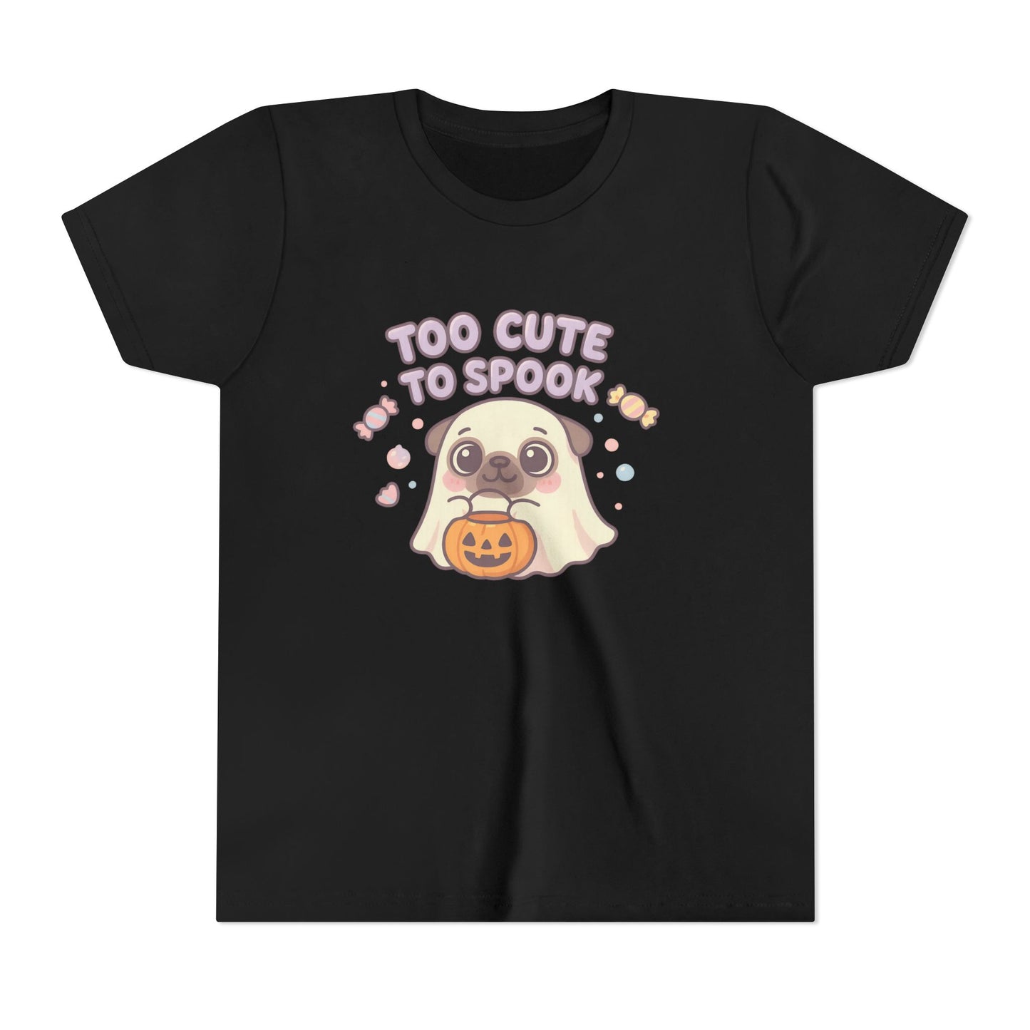 Cute Halloween Ghost Youth Tee, Spooky Shirt for Kids, Halloween Apparel, Trick or Treat T-Shirt, Funny Kids' Shirt