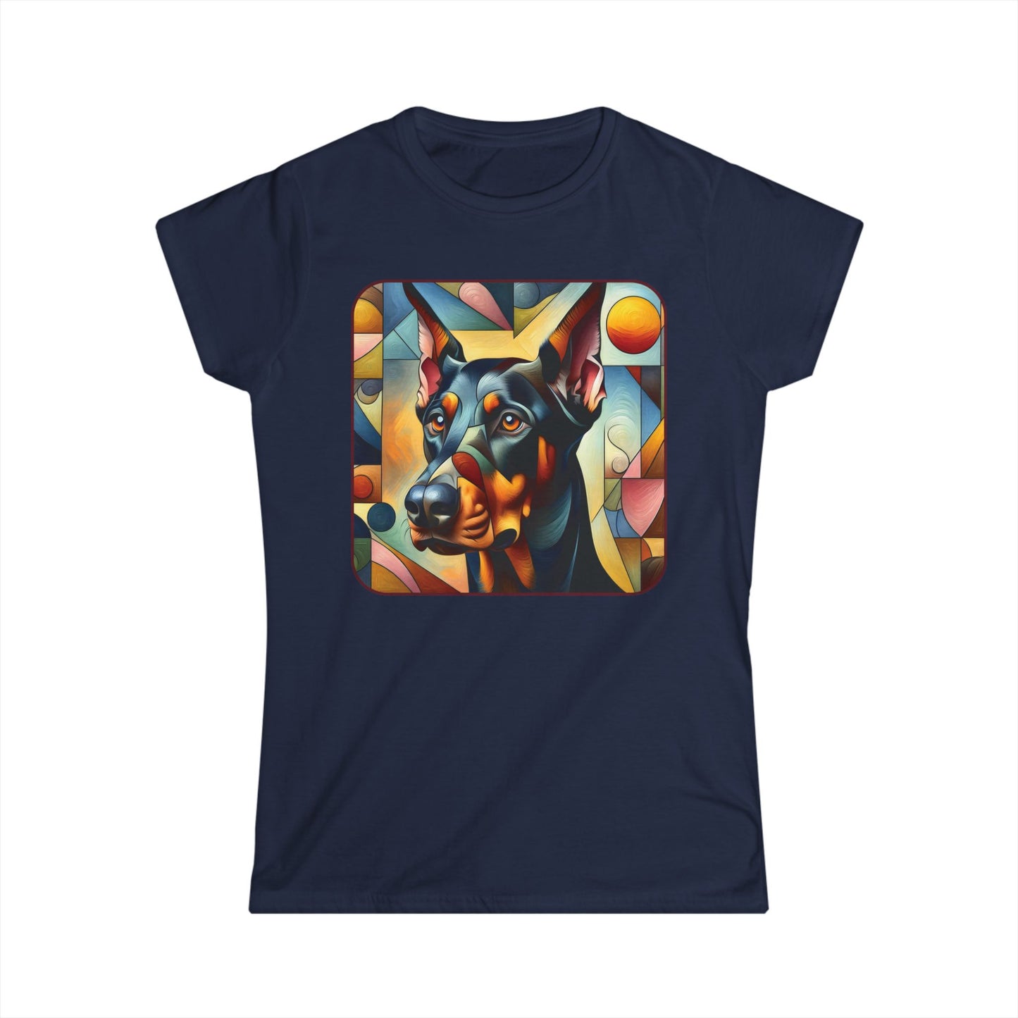 Doberman Pinscher Petcasso Graphic Print Tee-Shirt