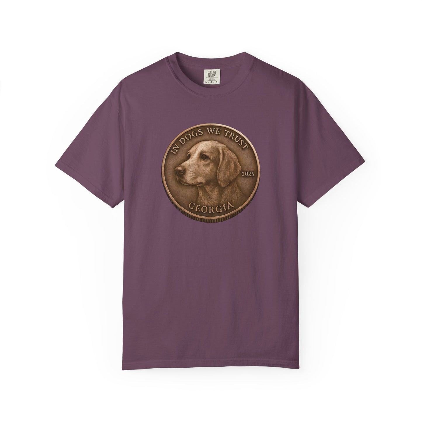 Georgia State Coin T-Shirt Collection - Proud Dog Breed Illustrations