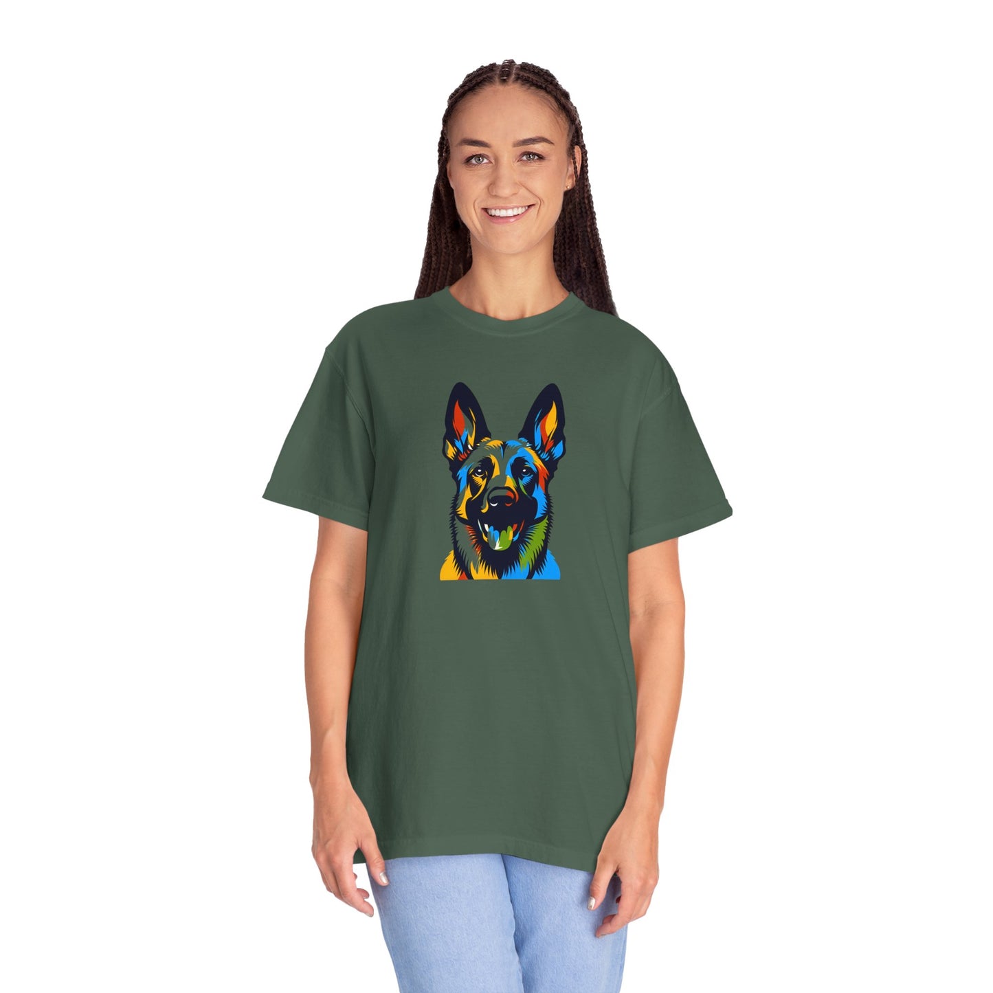 Colorful Belgium Malinois Art Unisex T-Shirt - Perfect for Pet Lovers