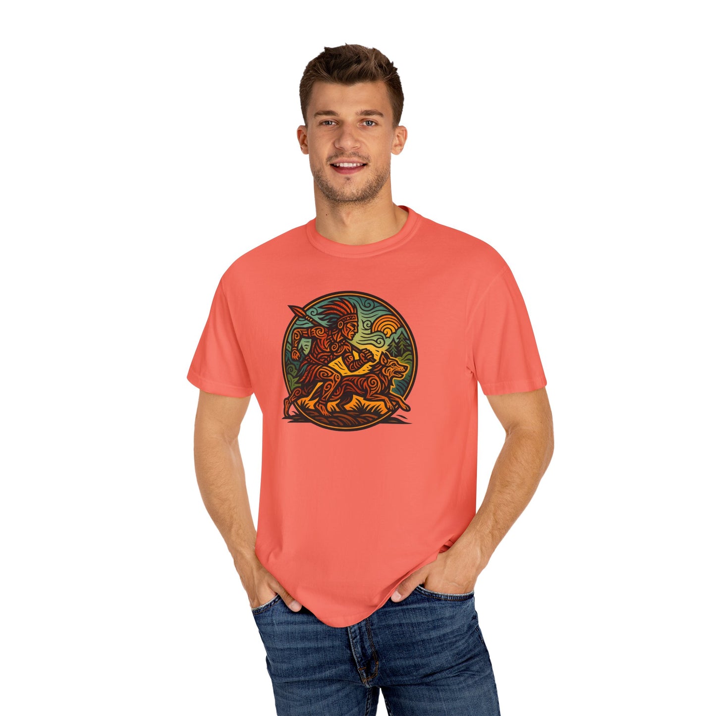 Vintage-Inspired Garment-Dyed T-Shirt, Artistic Tee for Nature Lovers, Perfect Gift for Birthdays, Casual Outings, Eco-Friendly Fashion