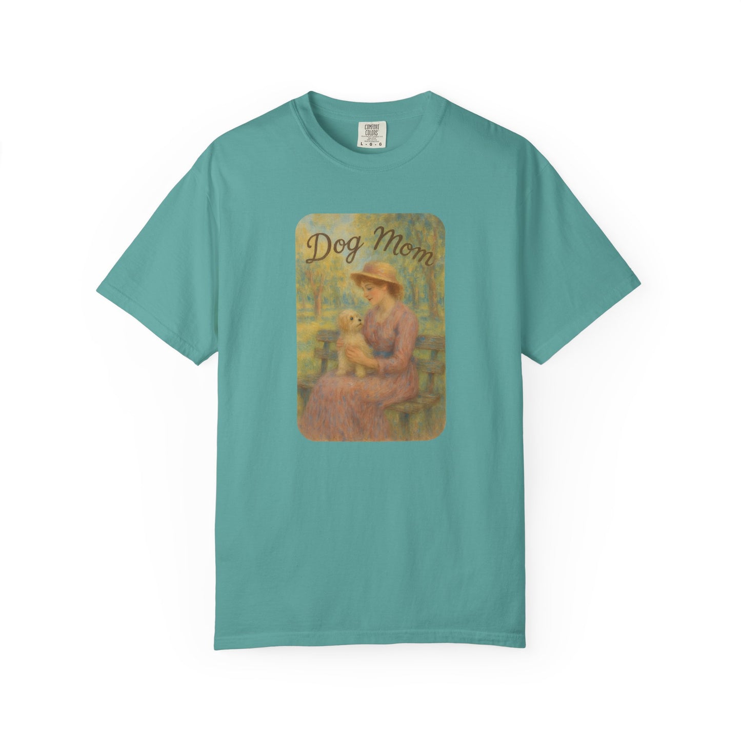 Dog Mom Garment-Dyed T-Shirt - Perfect Gift for Pet Lovers, Casual Wear, Dog Owners, Mother's Day, Dog-Themed Apparel