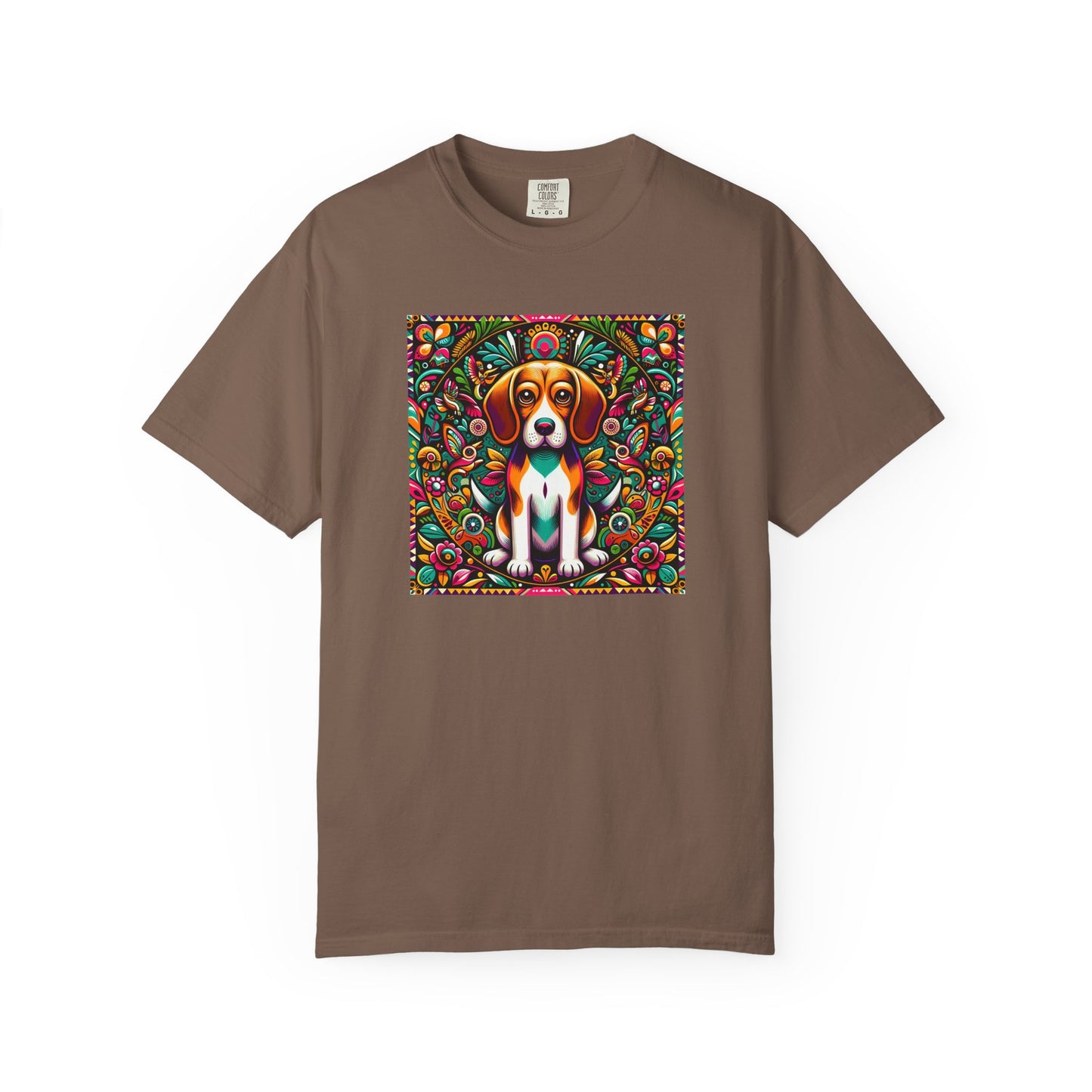 Vibrant Dog Art Unisex Garment-Dyed T-Shirt | Colorful Canine Design