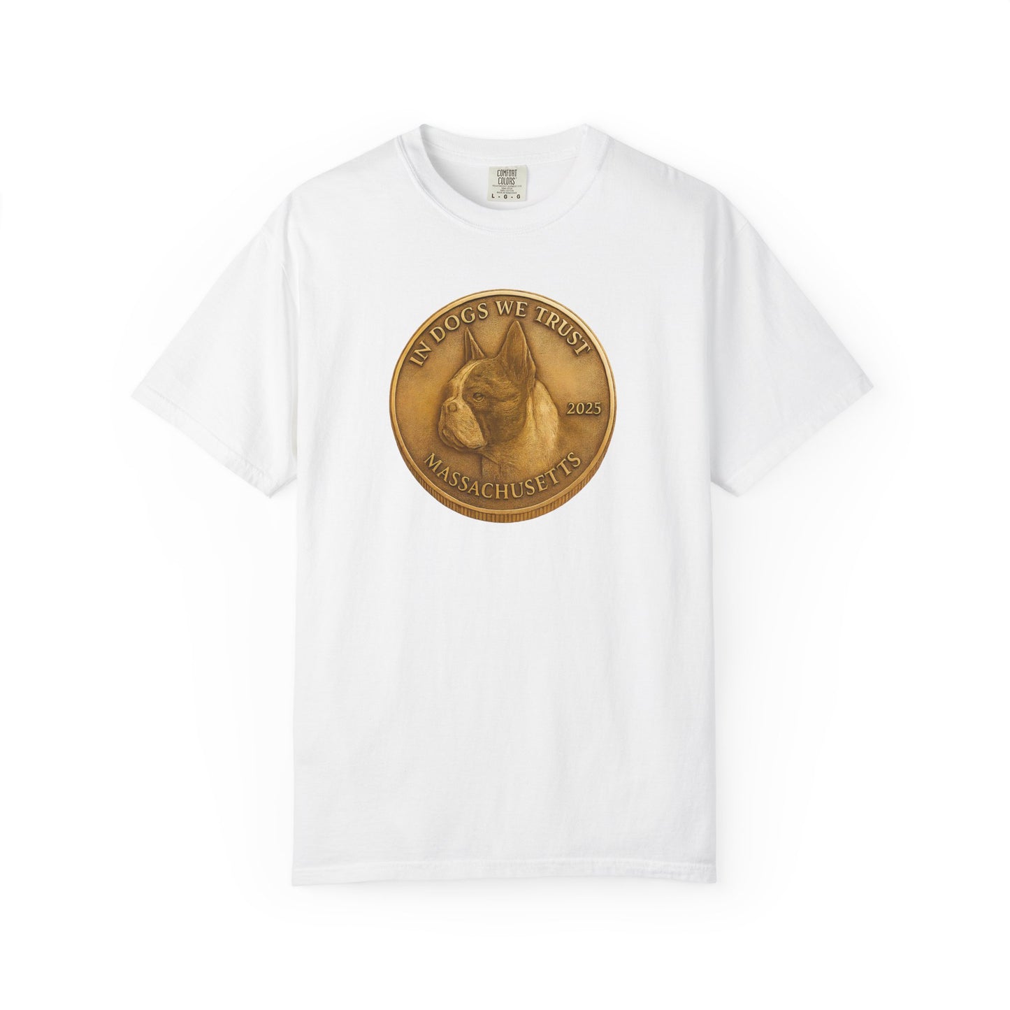 Massachusetts State Coin T-Shirt Collection - Proud Dog Breed Illustrations