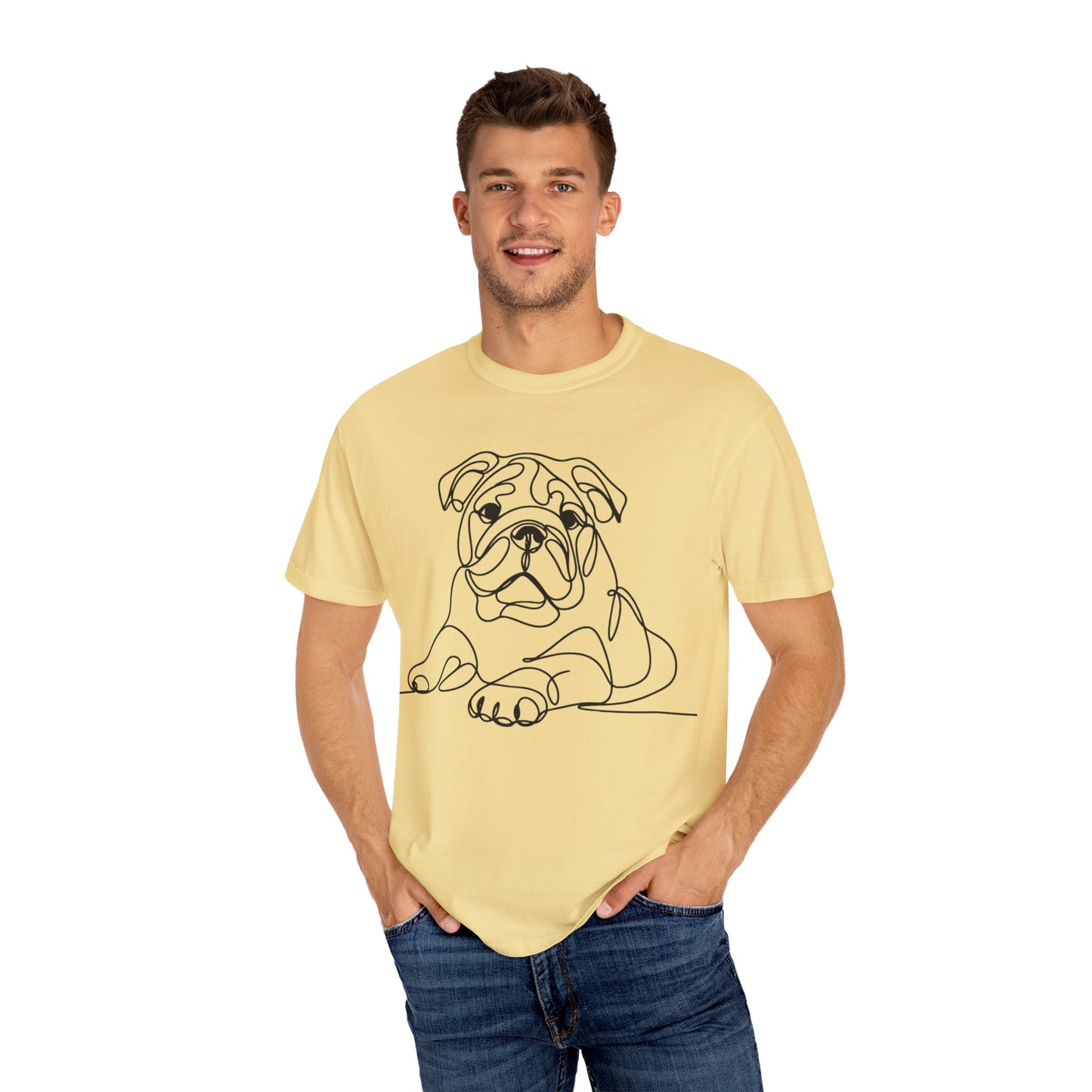 Bulldog Line Art Unisex T-Shirt - Perfect for Dog Lovers & Casual Days