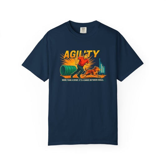 Agility Unisex Garment-Dyed T-Shirt - More Than a Sport, It's a Dance Between Souls