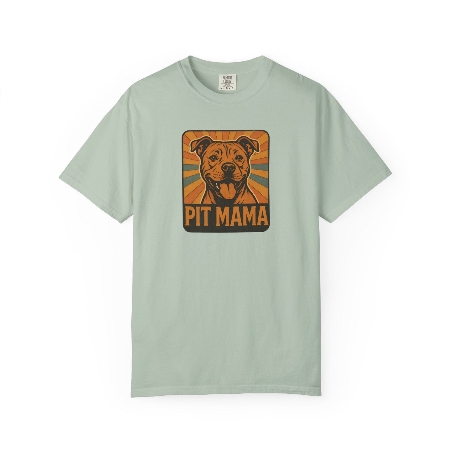 Pit Mama Unisex Garment-Dyed T-Shirt, Dog Lover Gift, Animal Rescue Tee, Pitbull Mom Shirt, Casual Wear, Pet Mom Apparel