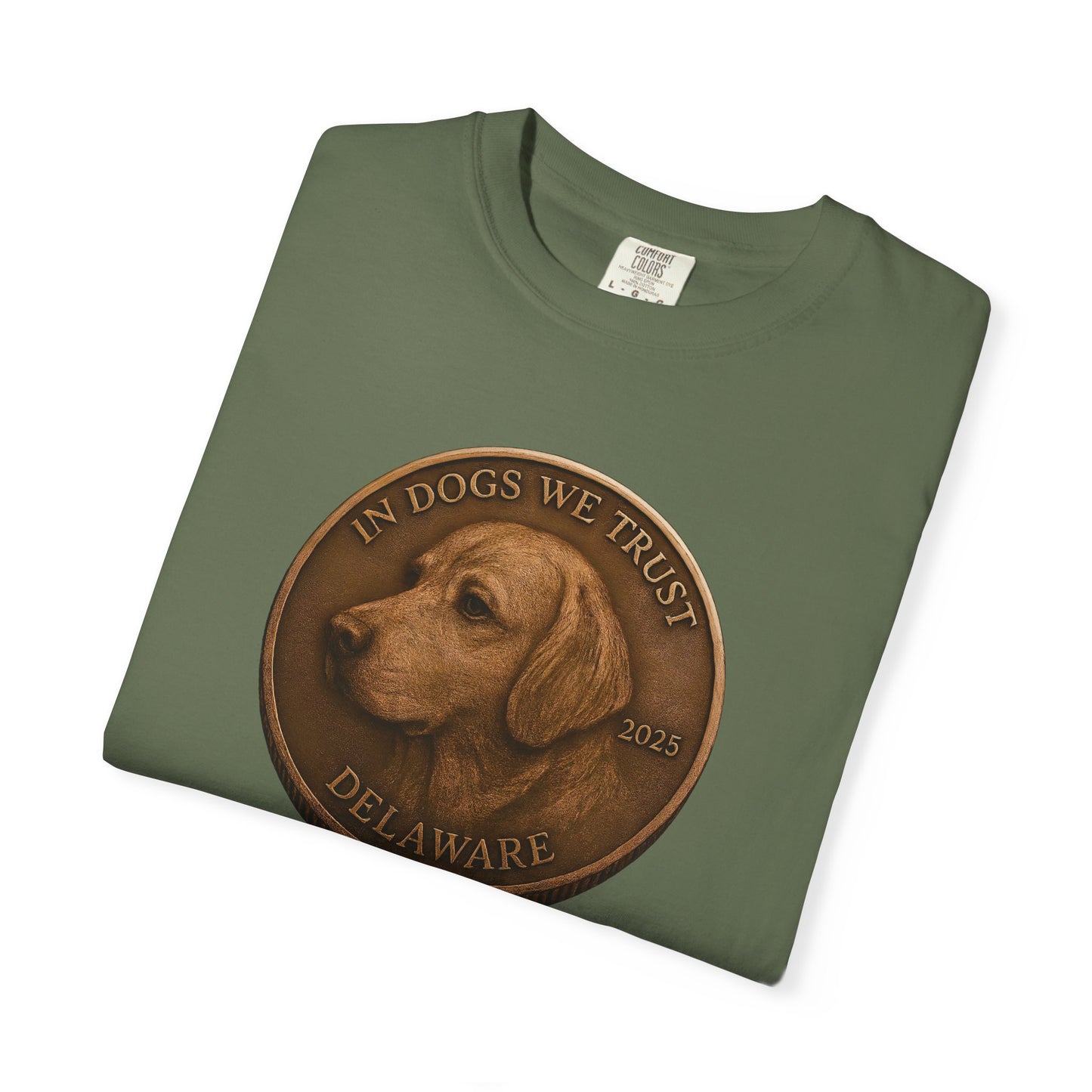 Delaware State Coin T-Shirt Collection - Proud Dog Breed Illustrations