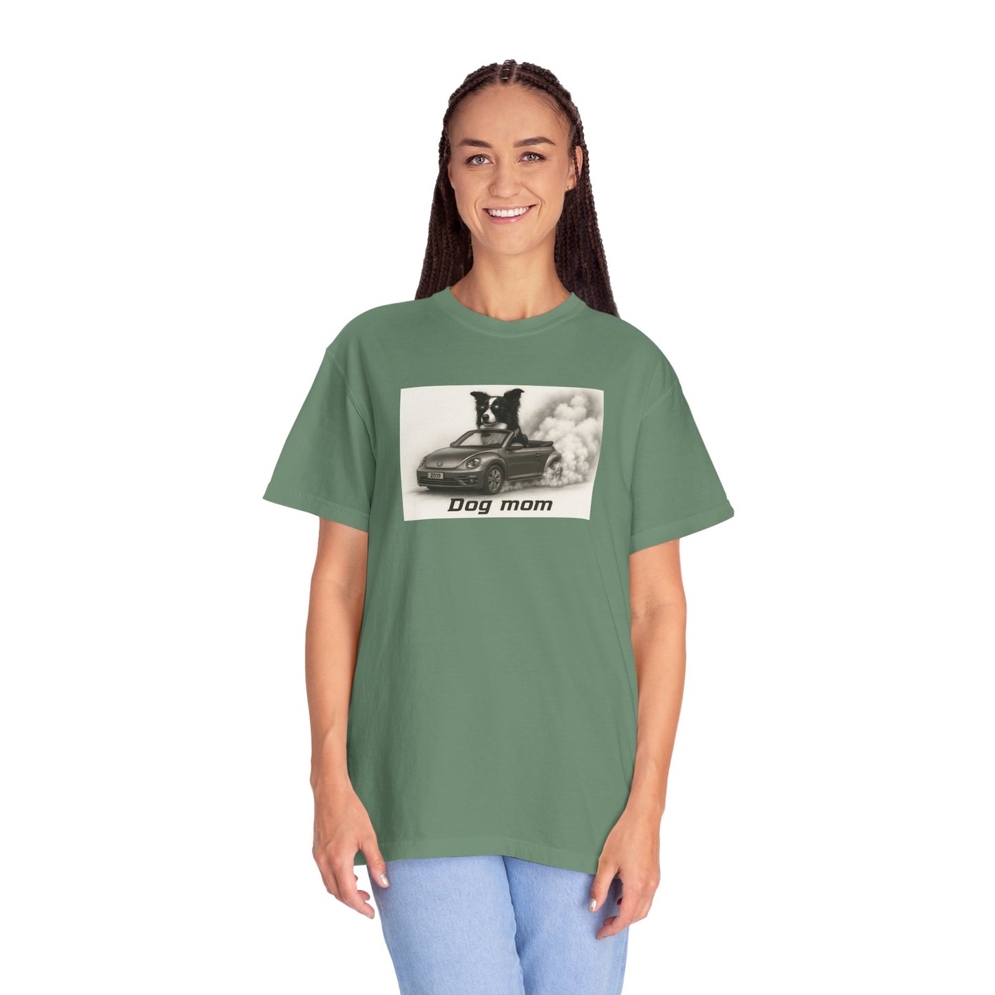 Dog Mom - Border Collie - “Cool Dogs in Cool Cars” T-Shirt Collection