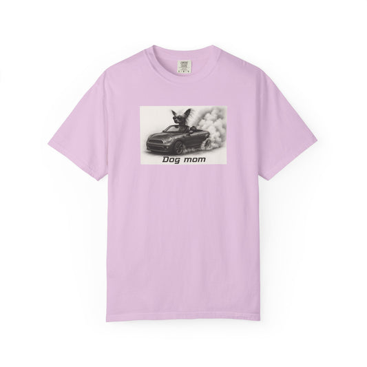 Dog Mom - Chinese Crested- “Cool Dogs in Cool Cars” T-Shirt Collection