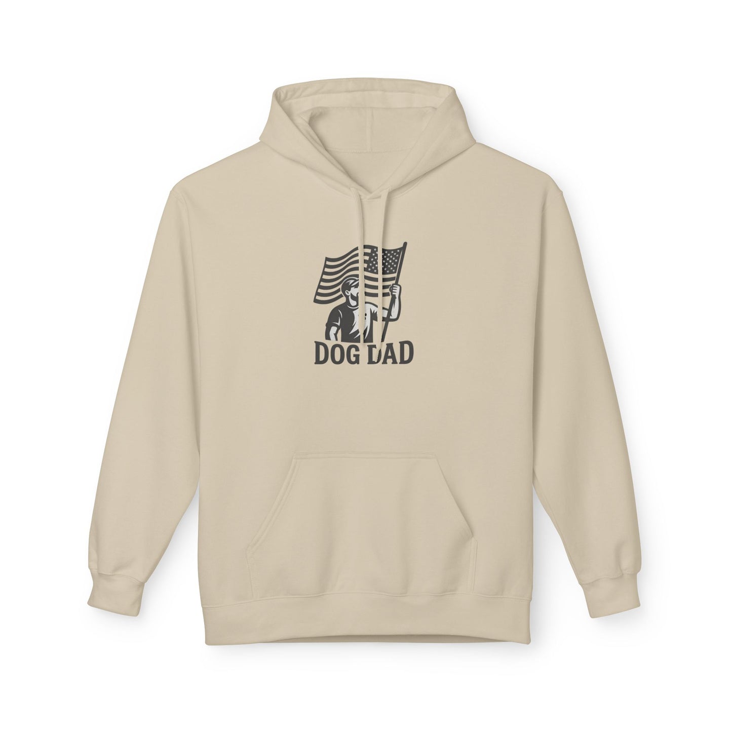 Dog Dad Fleece Hoodie, Unisex Softstyle Hooded Sweatshirt, Perfect Gift for Dog Lovers, Comfortable and Stylish