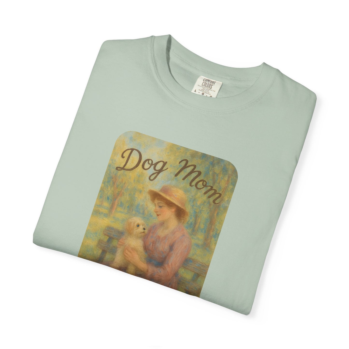 Dog Mom Garment-Dyed T-Shirt - Perfect Gift for Pet Lovers, Casual Wear, Dog Owners, Mother's Day, Dog-Themed Apparel