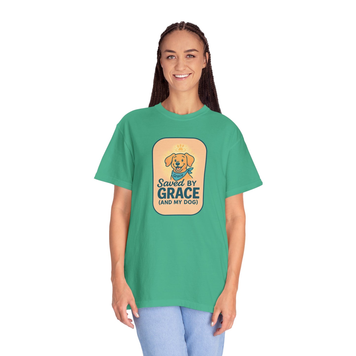 Dog Lover's Saved by Grace T-Shirt, Pet Lover Gift, Casual Tee, Birthday, Dog Adoption, Unisex Fashion, Cute Animal Shirt