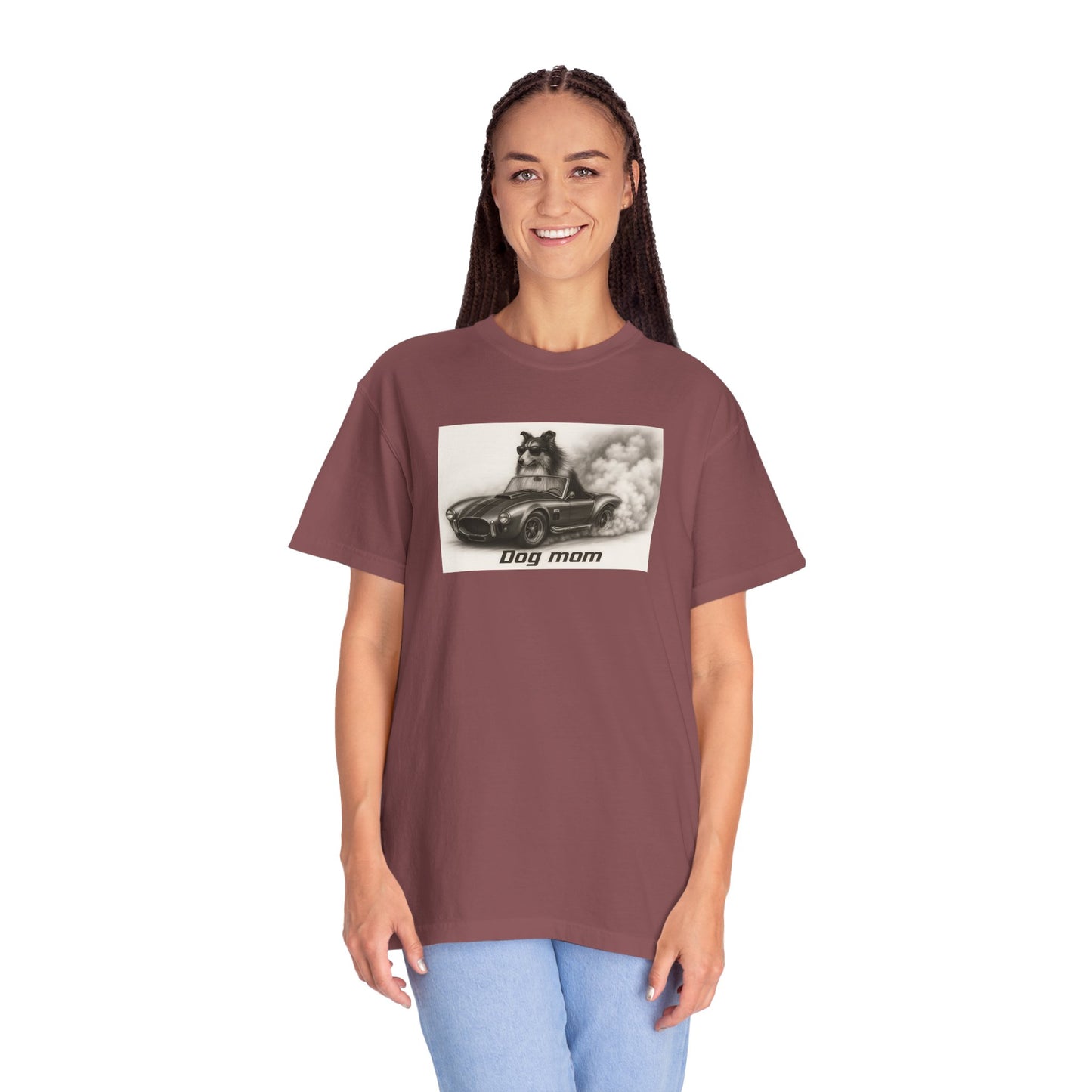 Dog Mom - Collie - “Cool Dogs in Cool Cars” T-Shirt Collection