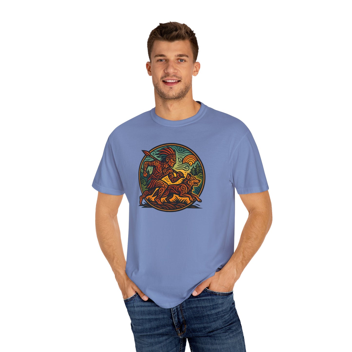 Vintage-Inspired Garment-Dyed T-Shirt, Artistic Tee for Nature Lovers, Perfect Gift for Birthdays, Casual Outings, Eco-Friendly Fashion