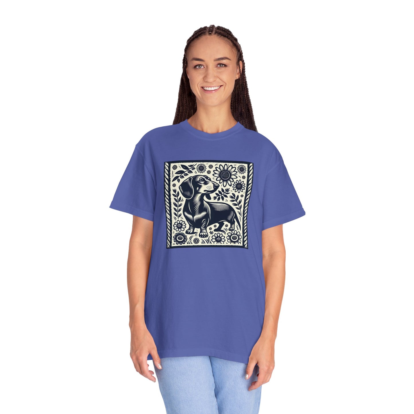 Dachshund Floral Unisex T-Shirt - Perfect for Dog Lovers