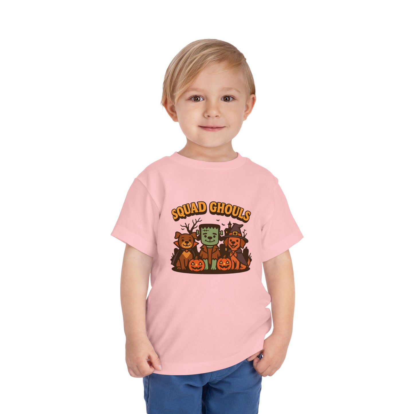 Halloween Squad Ghouls Toddler Tee, Cute Spooky Shirt for Kids, Halloween Costume Top, Trick or Treat Tee, Fall Celebration Outfit