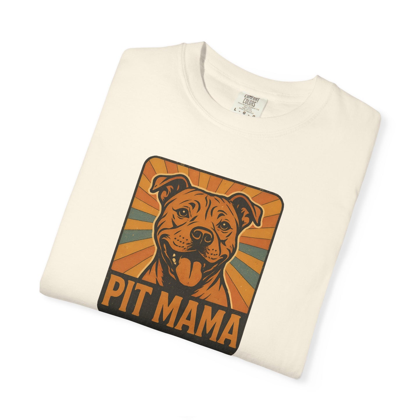 Pit Mama Unisex Garment-Dyed T-Shirt, Dog Lover Gift, Animal Rescue Tee, Pitbull Mom Shirt, Casual Wear, Pet Mom Apparel