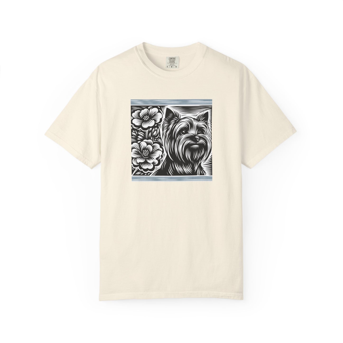 Cute Yorkie Floral T-Shirt for Dog Lovers