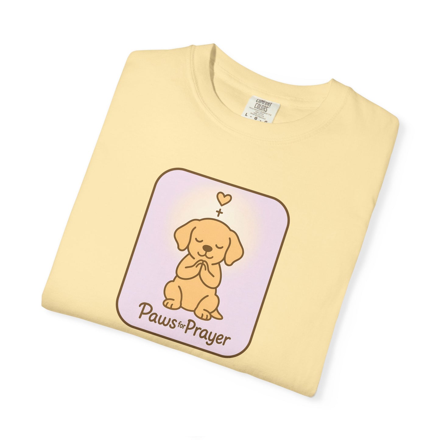 Prayerful Paws Unisex T-Shirt, Dog Lover Gift, Cute Pet Tee, Animal Prayer Shirt, Casual Animal Tees, Gift for Dog Owners