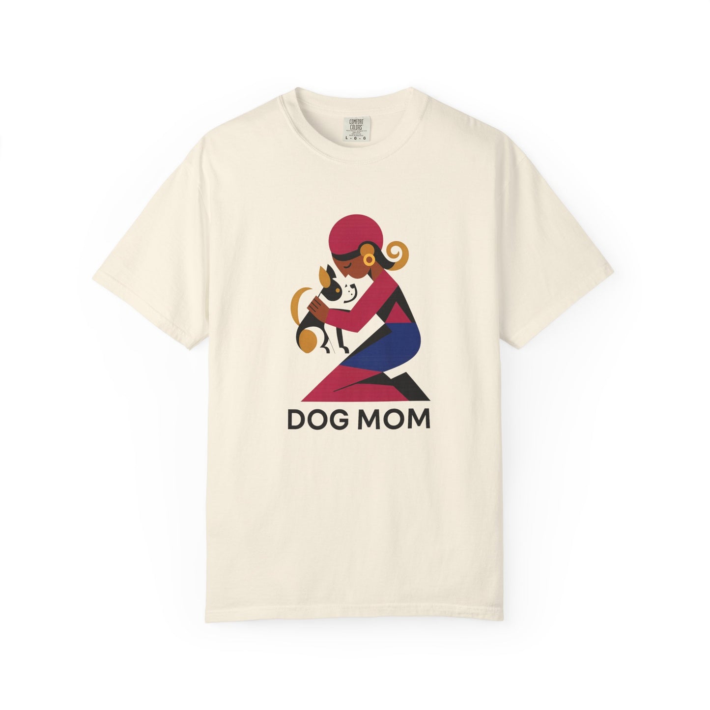 Dog Mom Garment-Dyed T-Shirt, Gift for Dog Lovers, Casual Wear, Pet Owner Apparel, Mother's Day Gift, Animal Lover Tee
