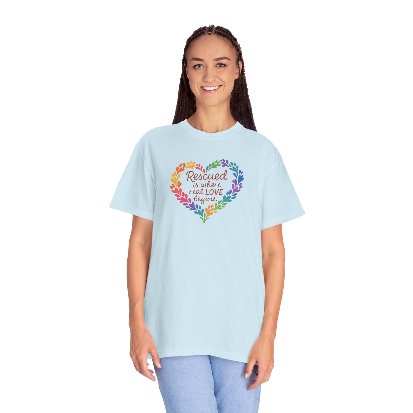 Heartwarming Rescue T-Shirt for Animal Lovers, Gift for Pet Owners, Adoption Day, Love Your Pet, Eco-Friendly Apparel