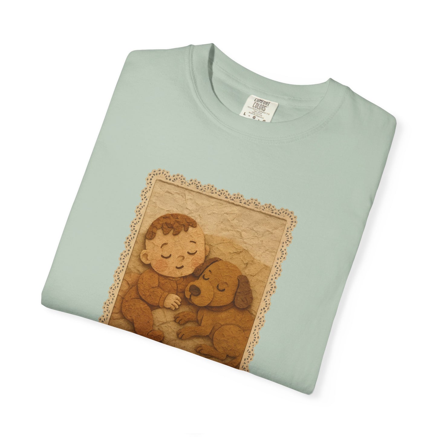Cute Baby & Puppy Graphic Tee, Cozy Shirt for Dog Lovers and Parents, Gifts for Baby Showers, Birthdays, or Any Celebration