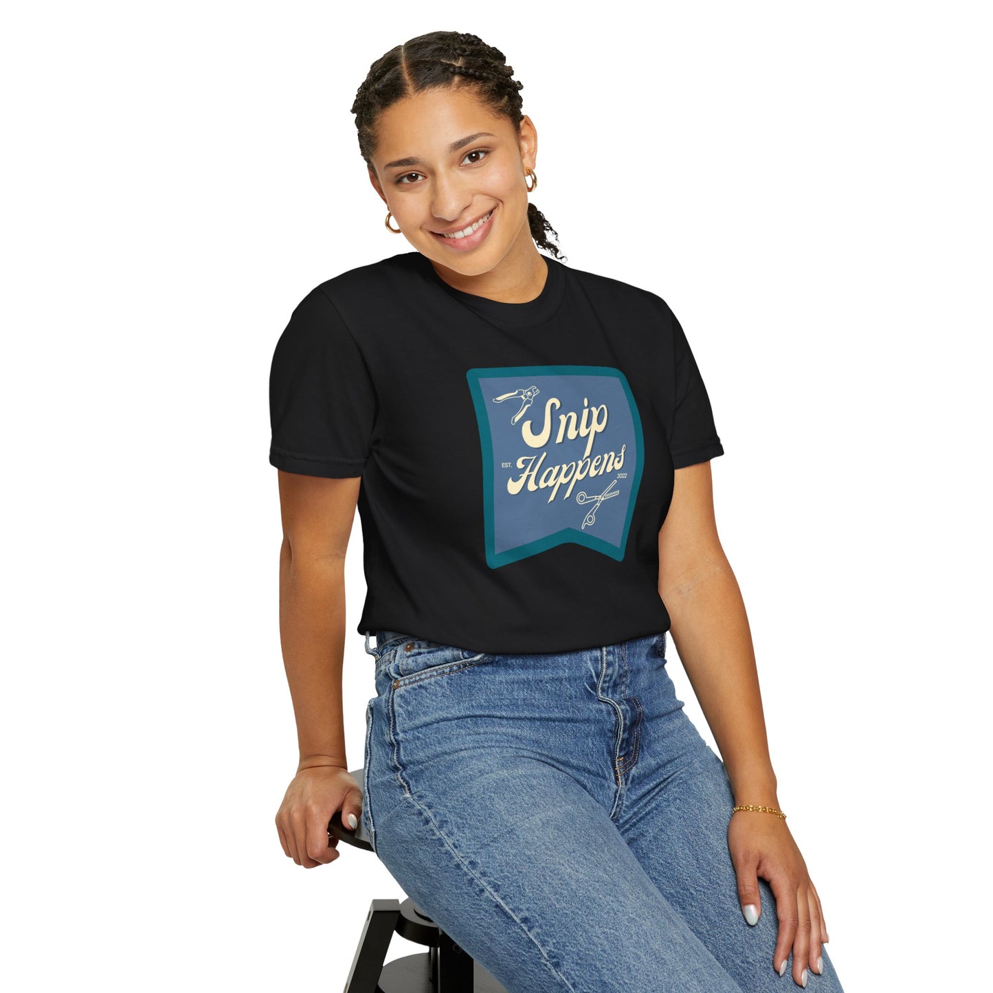 Snip Happens Unisex Garment-Dyed T-Shirt - Fun & Casual Apparel for Stitching Lovers