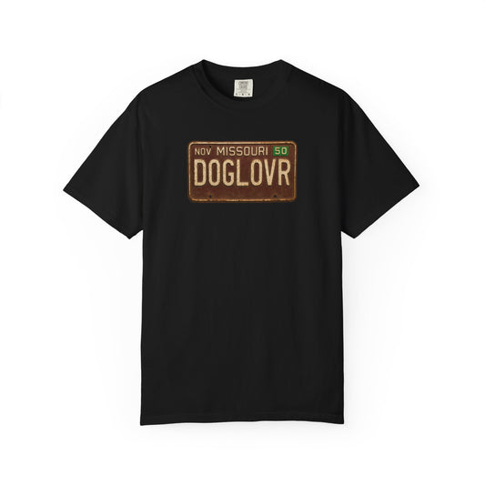 Vintage Missouri DOGLOVR State License Plate T-Shirt