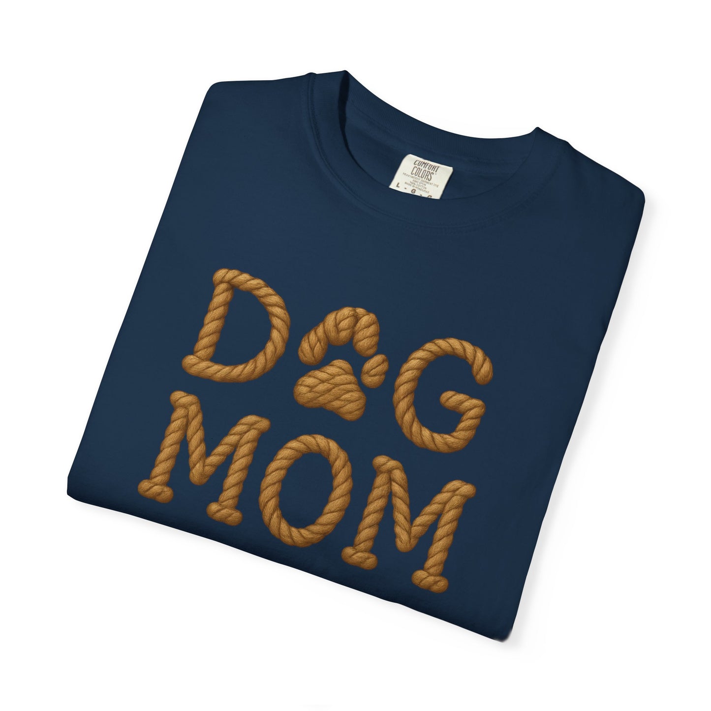 Dog Mom Garment-Dyed T-Shirt, Unisex Pet Lover Tee, Gift for Dog Owners, Casual Wear, Dog Themed Apparel, Animal Lover Clothing