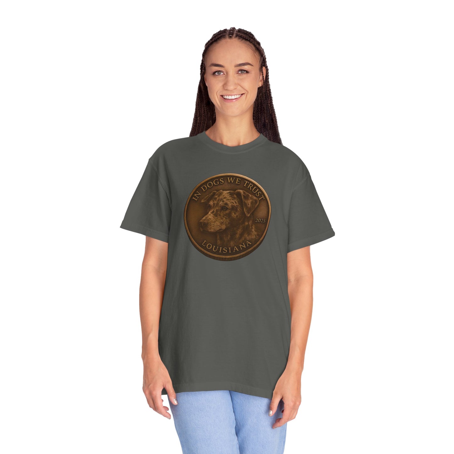 Louisiana State Coin T-Shirt Collection - Proud Dog Breed Illustrations