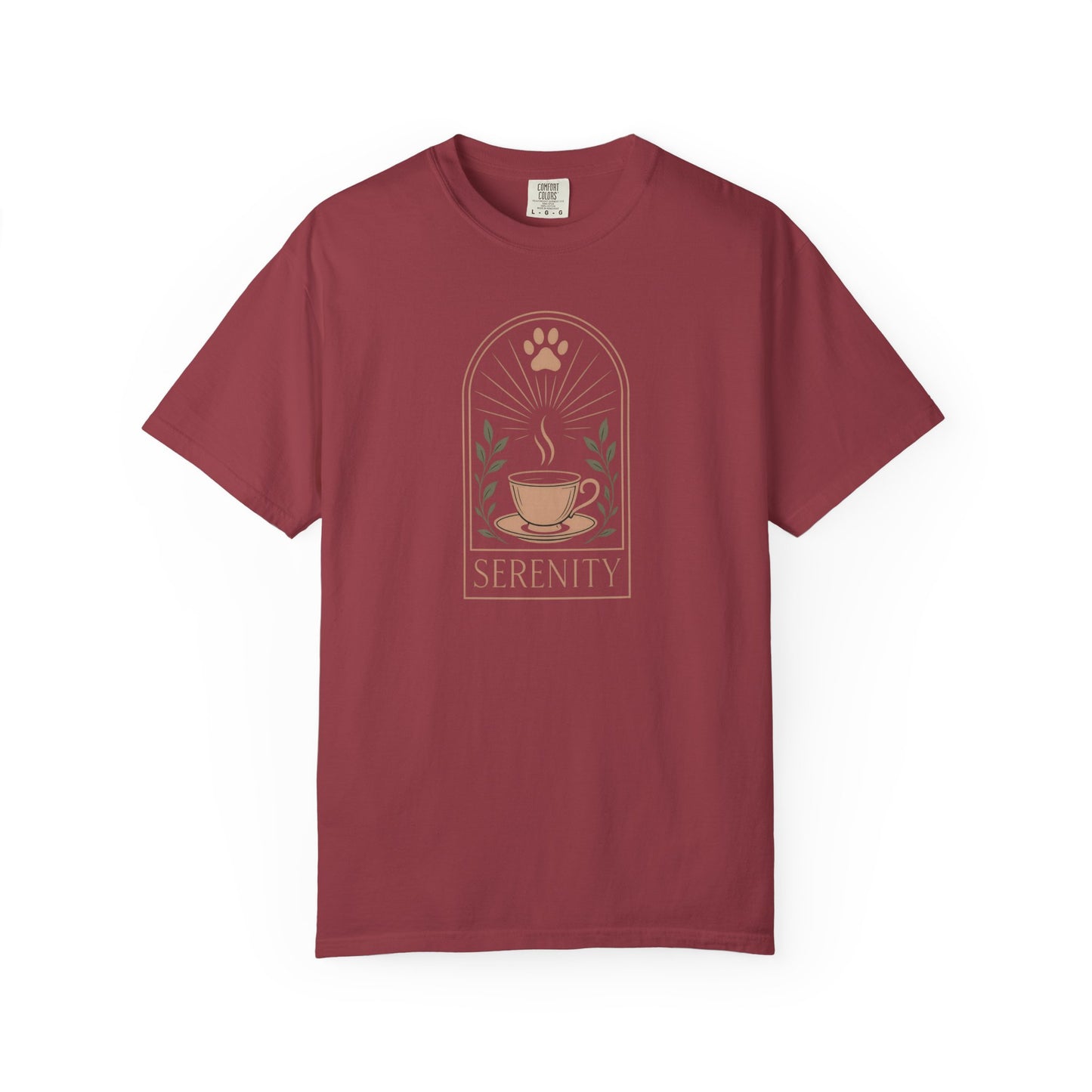 Serenity Coffee and Paws T-Shirt, Unisex Garment-Dyed Tee for Comfort, Perfect Gift for Pet Owners, Relaxation Apparel, Summer Casual [...]