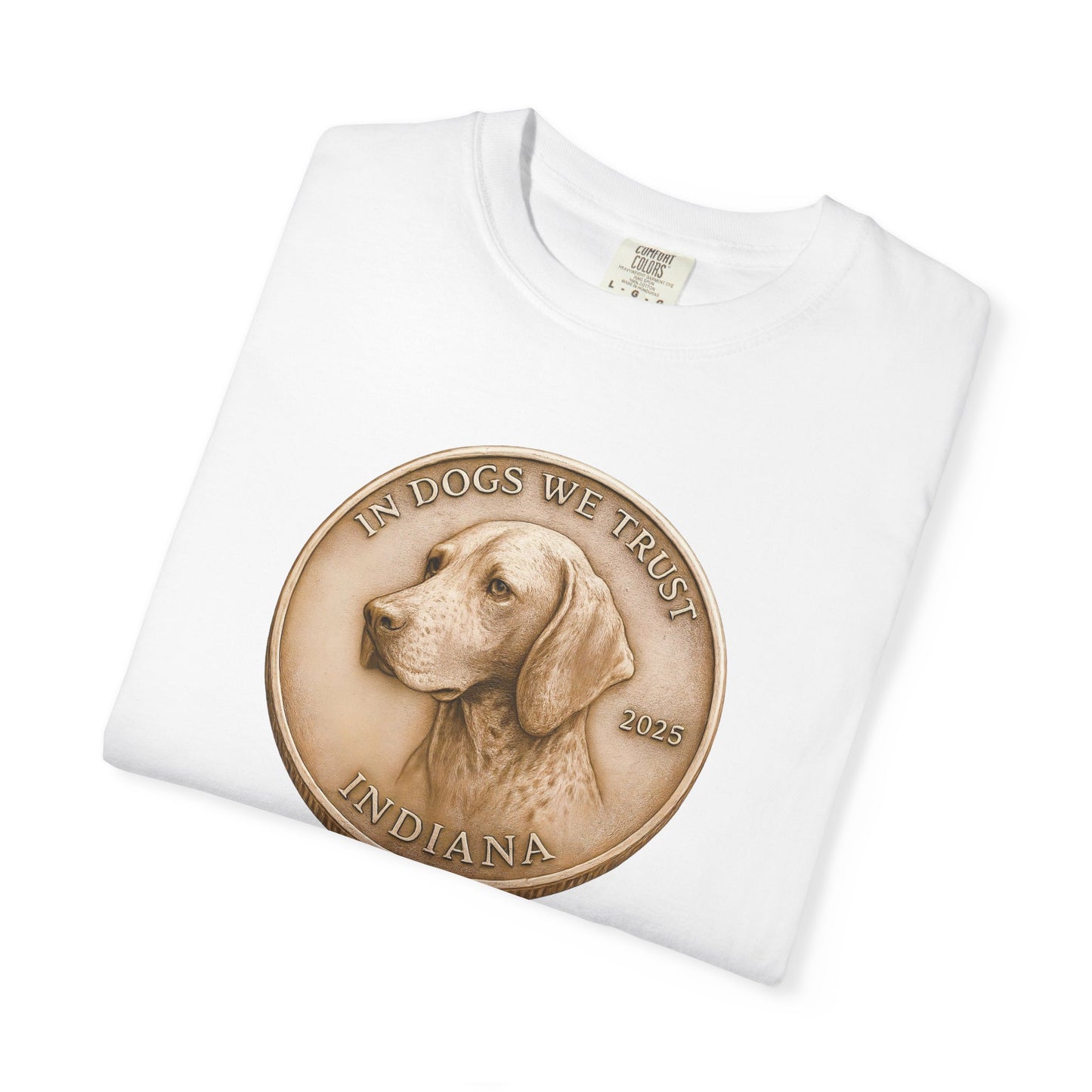 Indiana State Coin T-Shirt Collection - Proud Dog Breed Illustrations