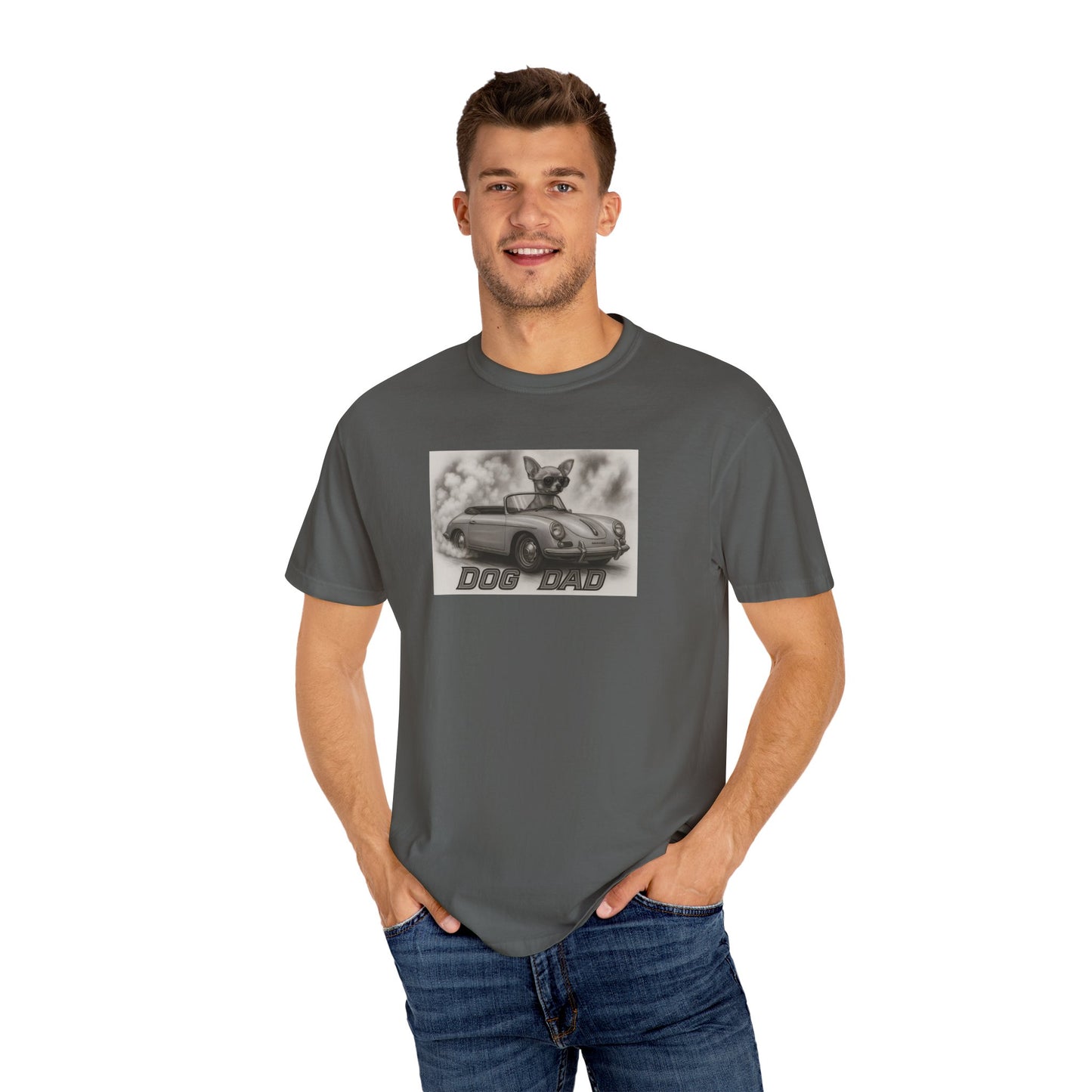 Dog Dad - Chihuahua - Cool Dogs in Cool Cars T-Shirt Collection