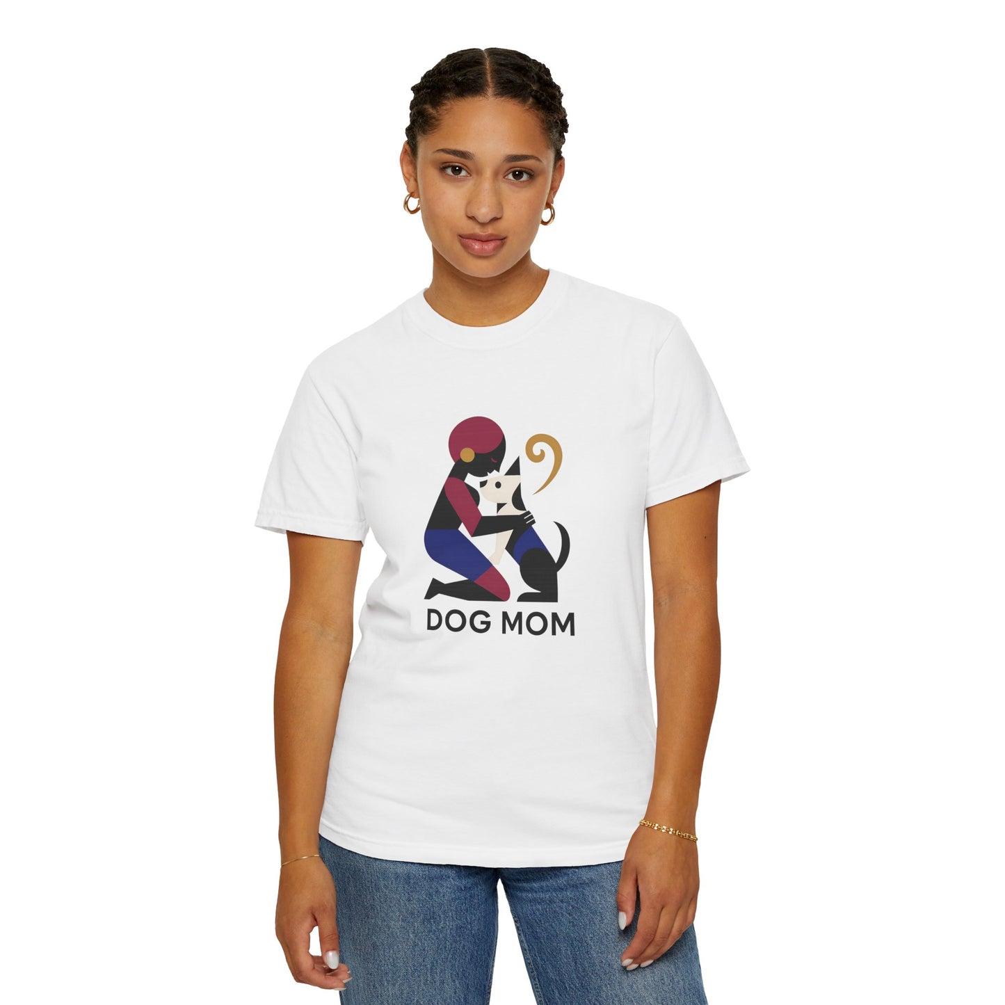 Dog Mom Unisex Garment-Dyed T-Shirt – Perfect Gift for Pet Lovers