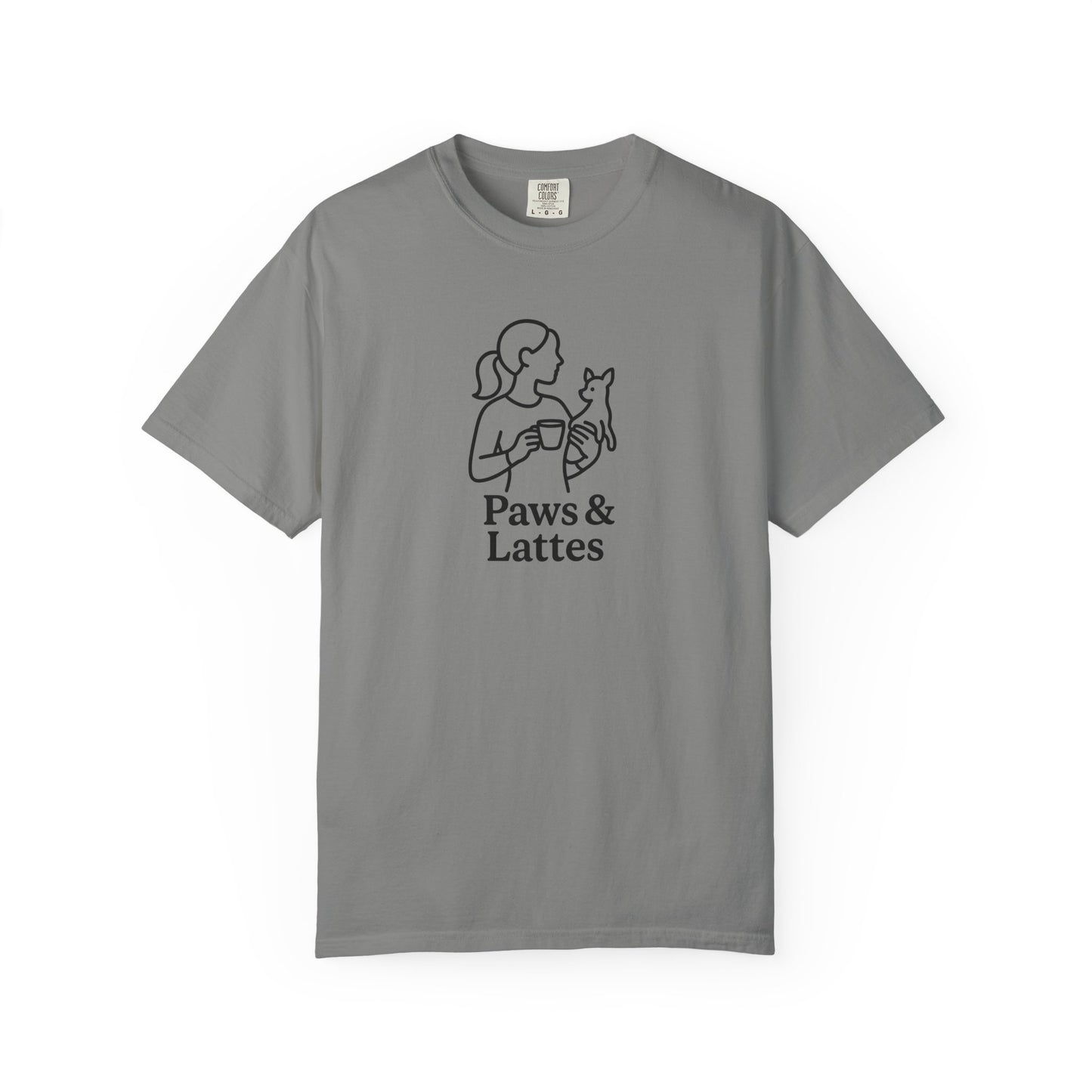 Paws & Lattes Unisex Garment-Dyed T-Shirt, Cute Pet Lover Tee, Coffee Lover Shirt, Animal Adoption Gift, Birthday Gift for Dog Lovers, [...]