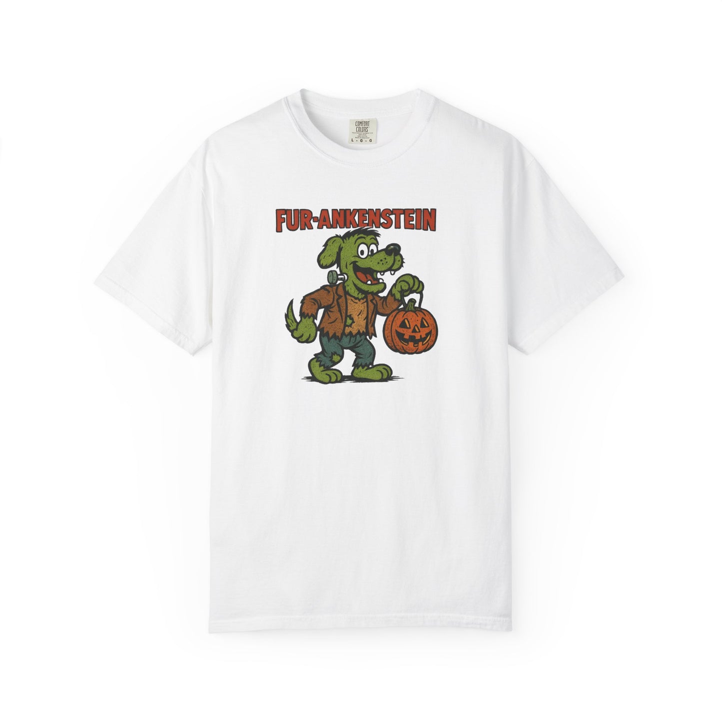 Fur-Ankenstein Halloween T-Shirt, Unisex Spooky Tee, Pet Lover's Gift, Halloween Costume, Dog Themed Clothing, Fun Fall Apparel