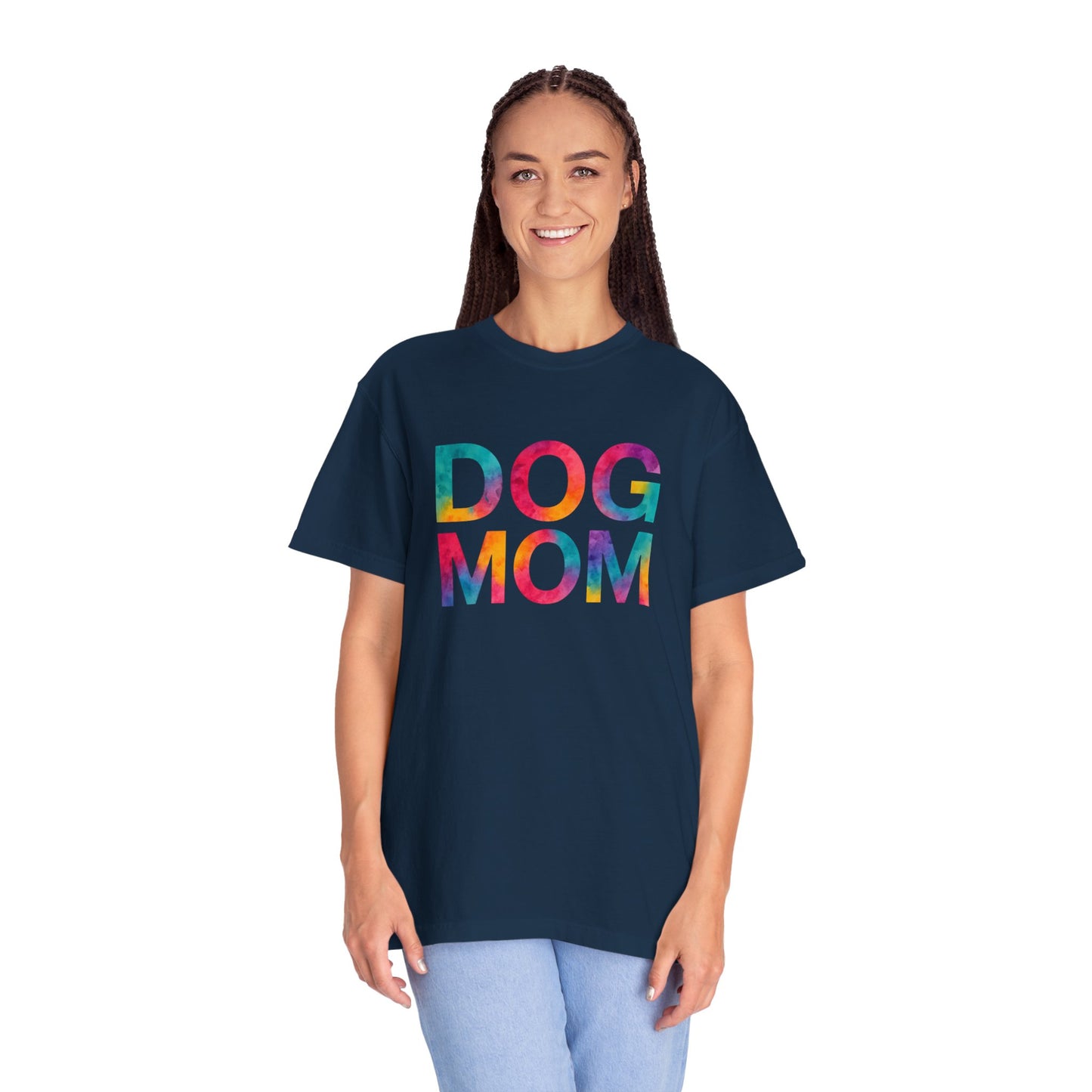 Colorful Dog Mom T-Shirt, Cute Pet Lover Tee, Perfect Gift for Dog Owners, Casual Wear, Animal Lovers Apparel
