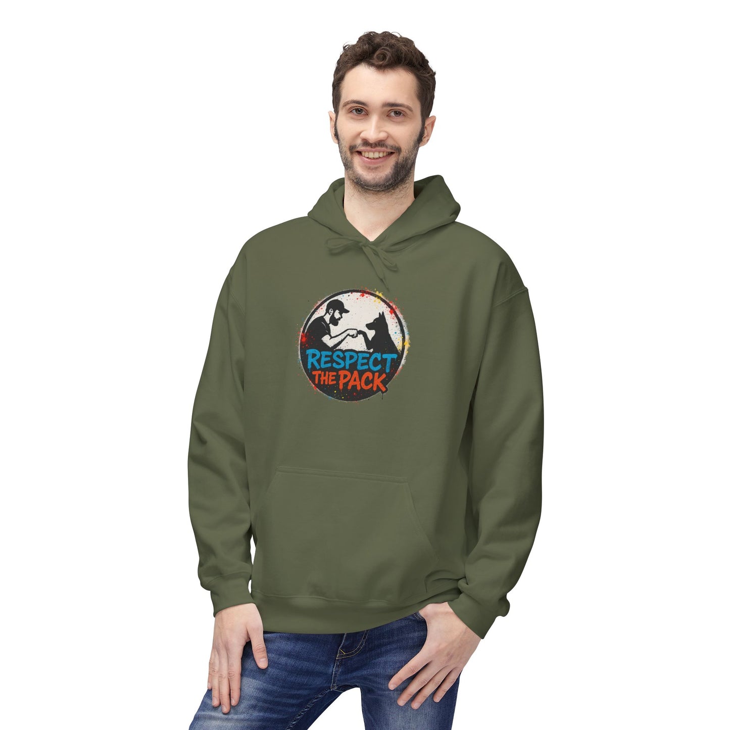 Dog Dad Fleece Hoodie, Unisex Softstyle Hooded Sweatshirt, Perfect Gift for Dog Lovers, Comfortable and Stylish