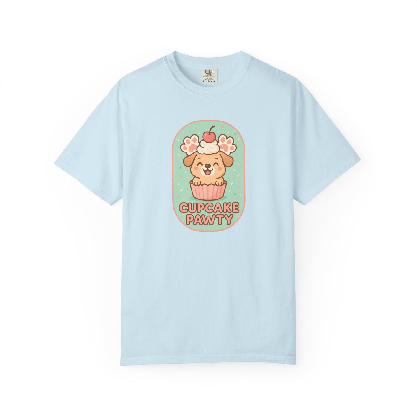Cute Dog Cupcake Pawty Unisex T-shirt, Perfect for Animal Lovers, Pet Birthdays, Gifts, Casual Wear, Fun Gatherings, Dog Celebrations