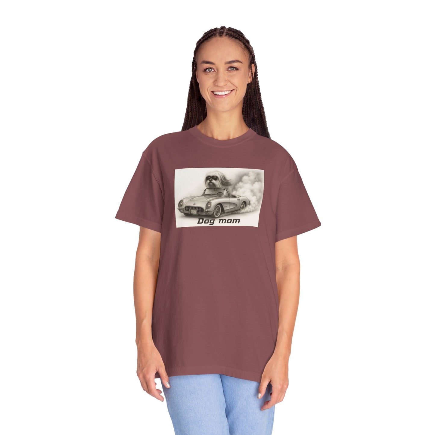 Dog Mom - Lhasa Apso- “Cool Dogs in Cool Cars” T-Shirt Collection