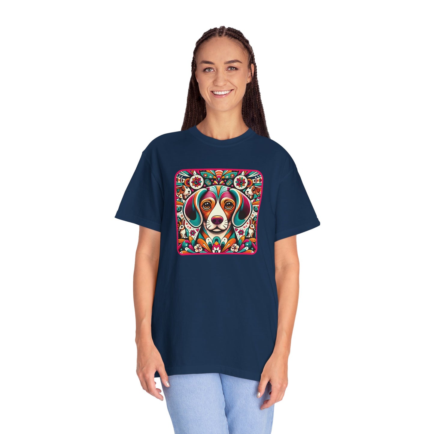 Colorful Dog Art T-Shirt - Perfect for Animal Lovers