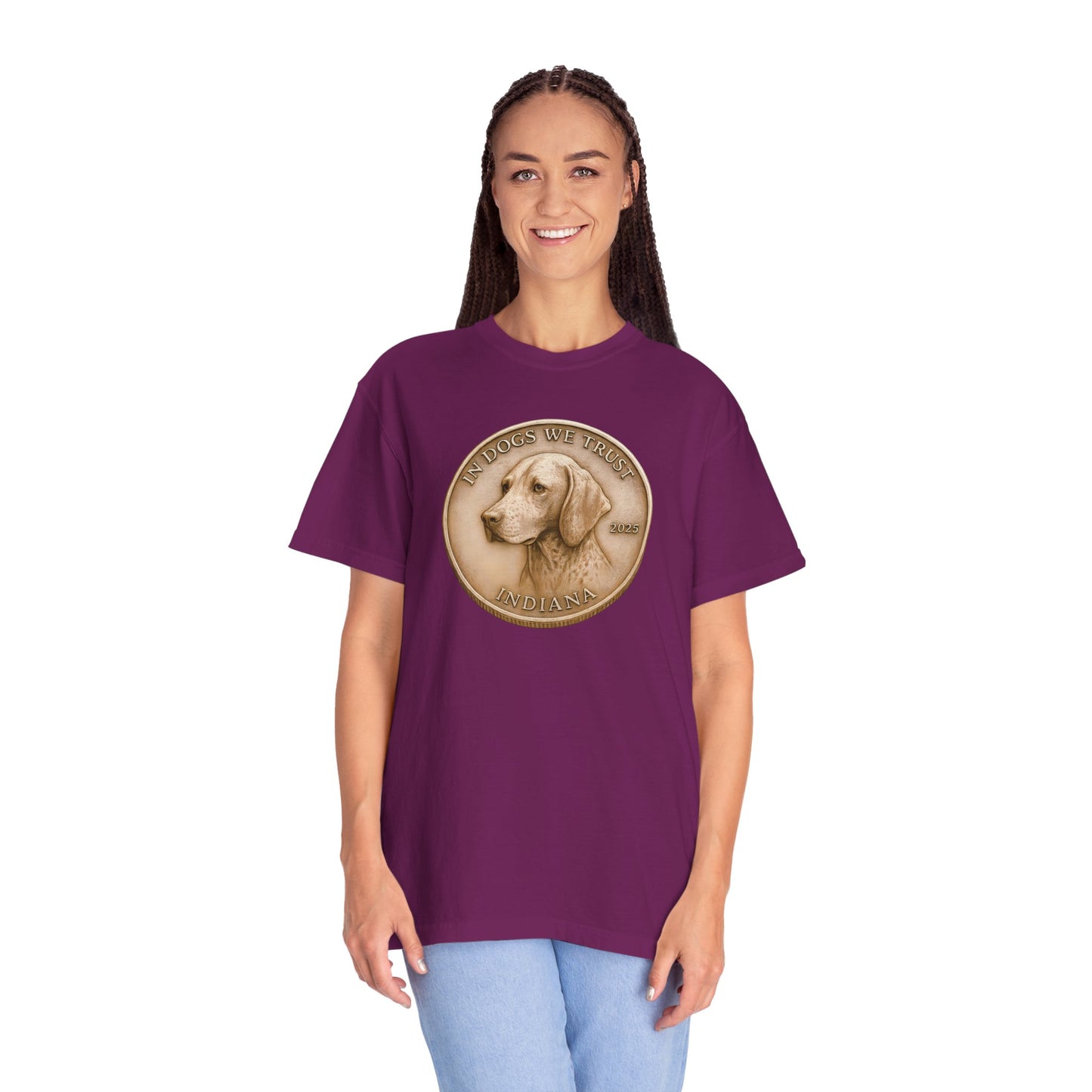 Indiana State Coin T-Shirt Collection - Proud Dog Breed Illustrations